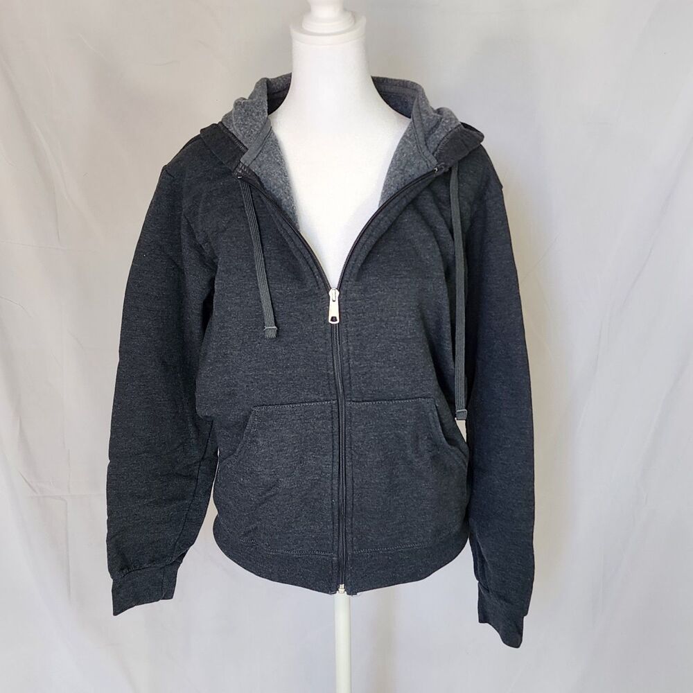 Dark Gray Athletic Works Zip Up Hoodie (S 34-36)